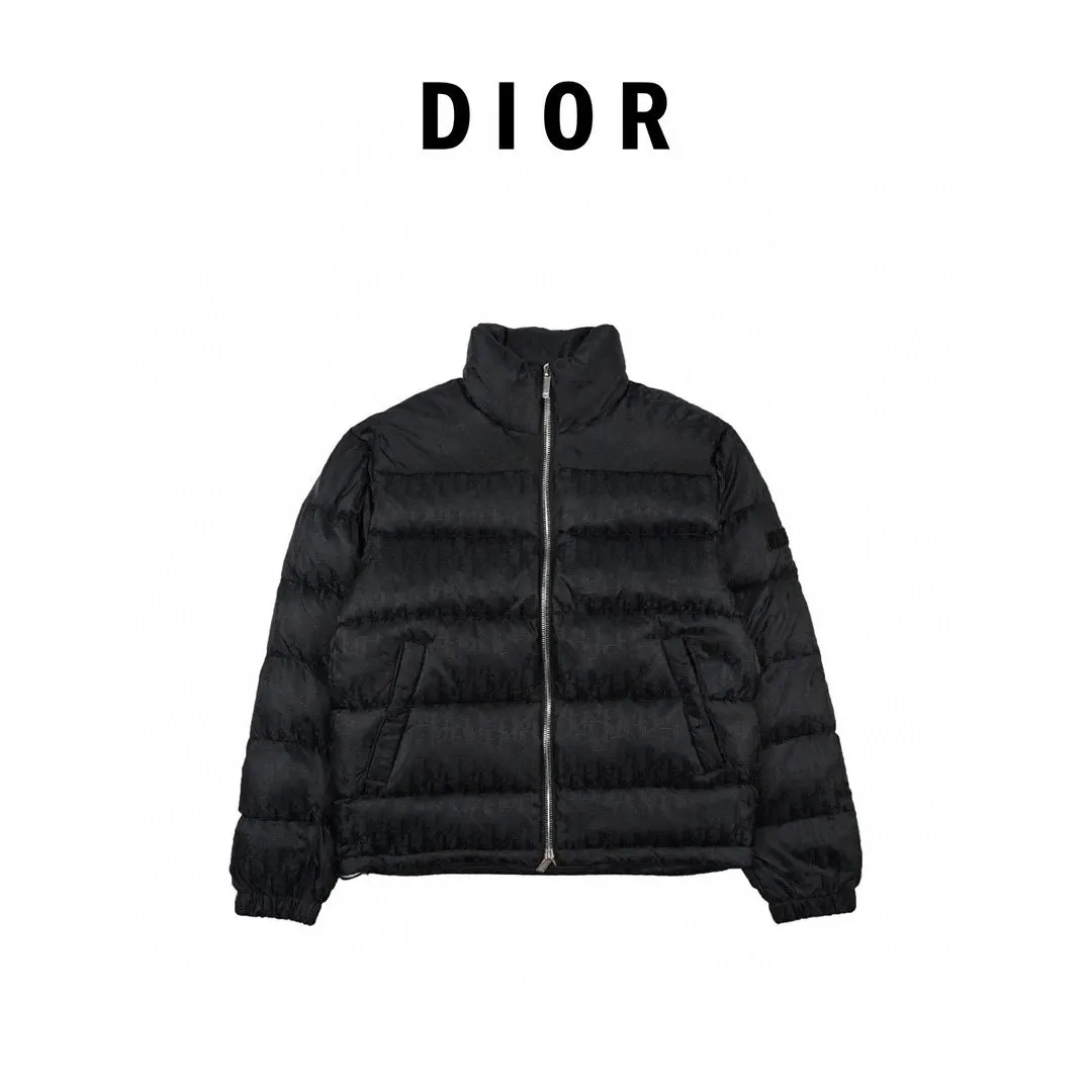 羽绒棉服立领保暖冬季外套老花字母男女情侣同款休闲潮流ASI (21)